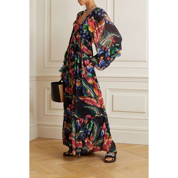 FARM RIO Black Chevron Forest Maxi Dress - Picture 6 of 10